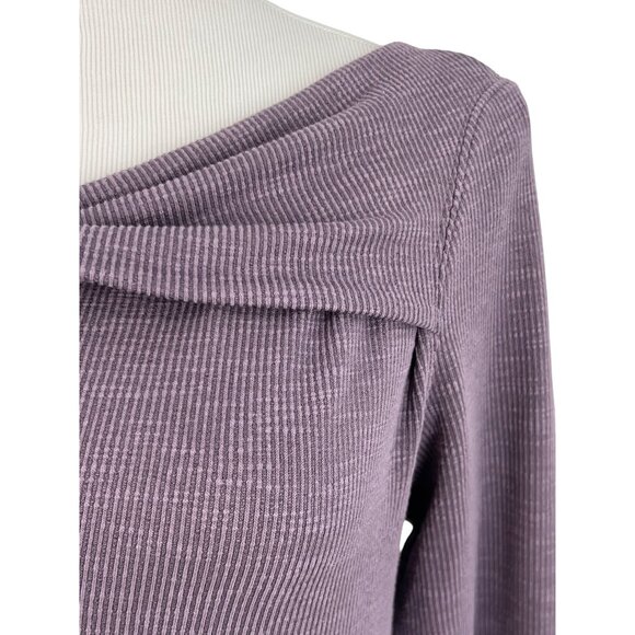 Free People Purple One-Shoulder Ribbed Asymmetrical Layering Top | Indie Sleaze - Picture 3 of 13